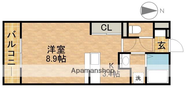 プランドール(1K/1階)の間取り写真