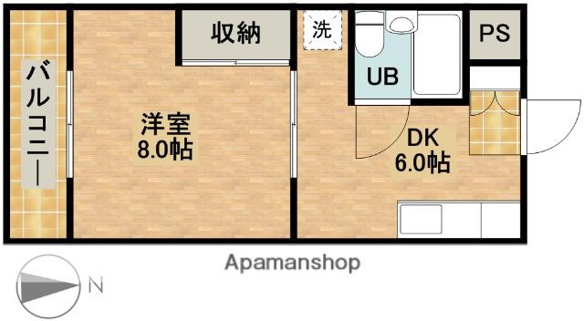 ロイヤルマルトウ(1DK/2階)の間取り写真