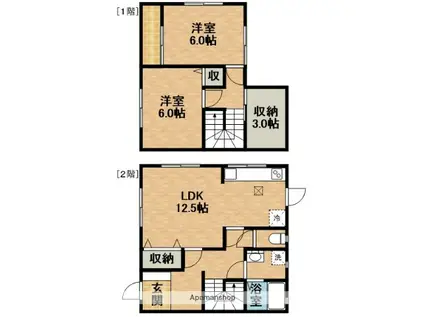 ハイツマリモ(2LDK)の間取り写真