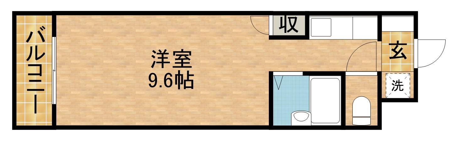 アップル第3マンション(1K/1階)の間取り写真