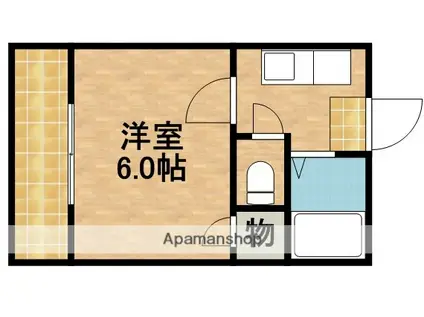 サンテラス片山(1K/2階)の間取り写真