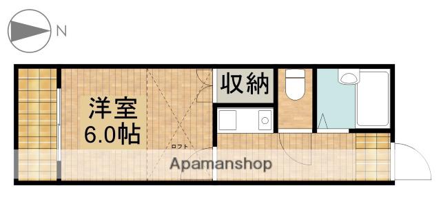 ネオパレス(1K/2階)の間取り写真