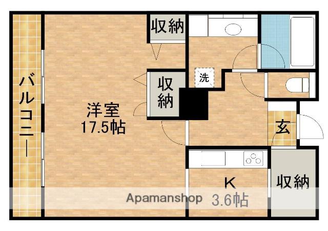 DSタワー(1K/22階)の間取り写真