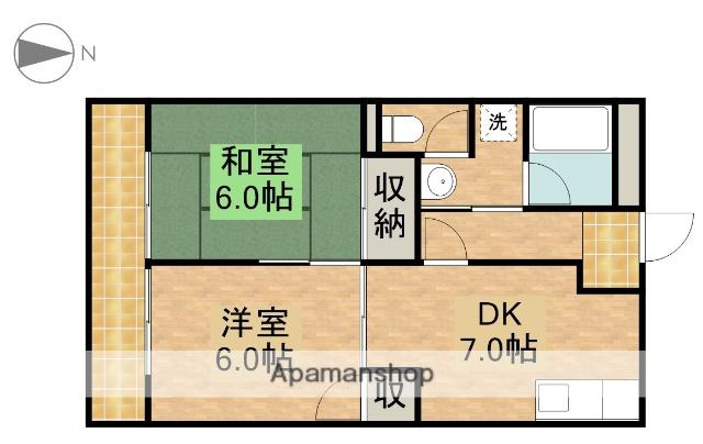 マンションエーデルワイス(2DK/3階)の間取り写真