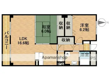 STARDREAM(2LDK/2階)の間取り写真