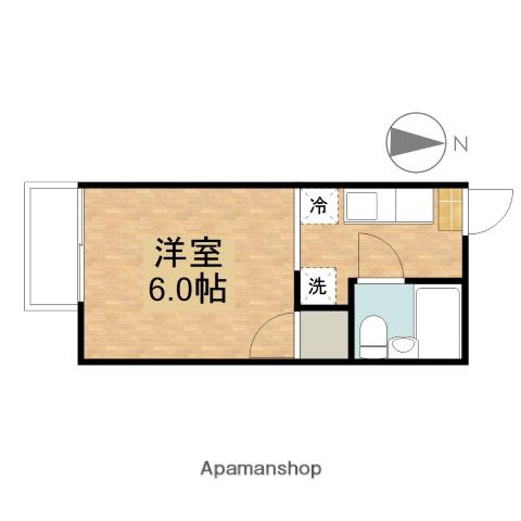 コーポちぼり(1K/2階)の間取り写真