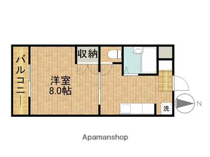 メゾン・ド・K(1DK/1階)の間取り写真