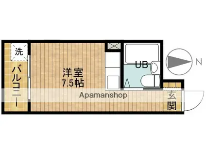 朝日プラザ浜松ステーションスクエア(ワンルーム/6階)の間取り写真