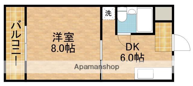 ハイツ天龍Ⅰ(1DK/3階)の間取り写真