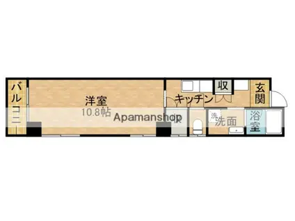 地研マンション尾張町(ワンルーム/4階)の間取り写真