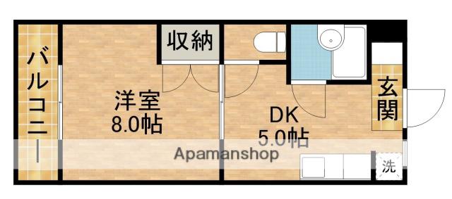 サンシティ第1マンション(1DK/4階)の間取り写真