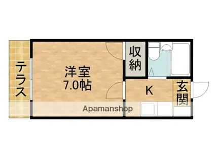 神田パレス(1K/1階)の間取り写真