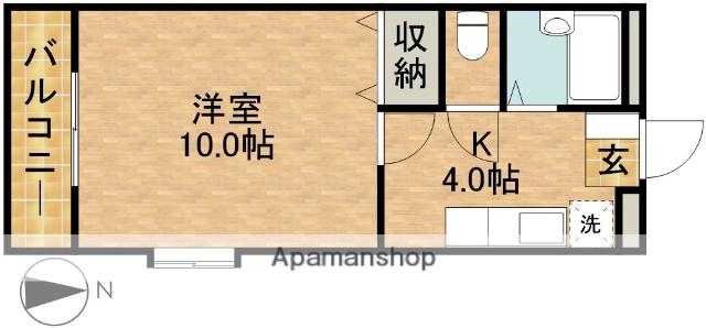 コスモス佐鳴台(1K/2階)の間取り写真