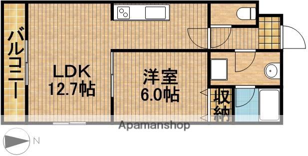 パルティールⅡ(1LDK/2階)の間取り写真
