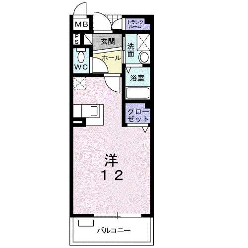 LA CITTA ETERNA(1K/3階)の間取り写真