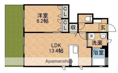 MAST TOWN 小山(1LDK/1階)の間取り写真