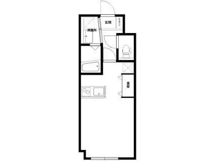 第2我心ヶ丘マンション(ワンルーム/2階)の間取り写真