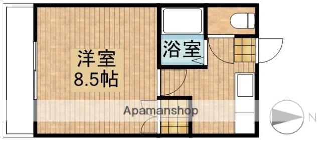 テクニコス(1K/2階)の間取り写真