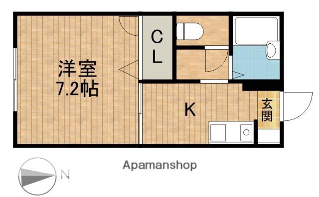 プレミール富塚(1K/1階)の間取り写真
