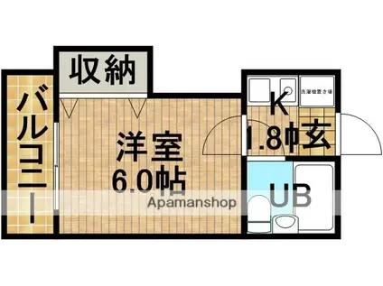 ネクシア桜木(ワンルーム/1階)の間取り写真