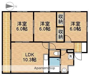 ファミーユ(3LDK/2階)の間取り写真