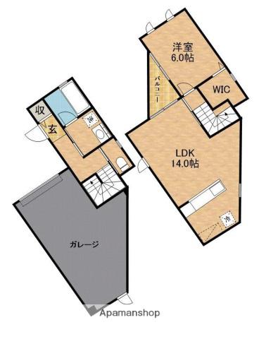 VILLAGE VAN GARAGE(1SLDK)の間取り写真