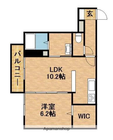 CASA IN COLLINA(1LDK/2階)の間取り写真