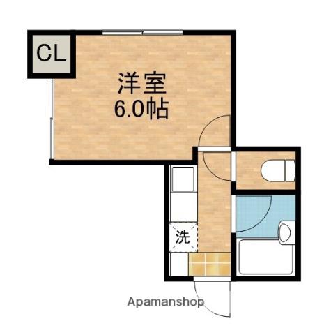 アーバン中央(1K/2階)の間取り写真