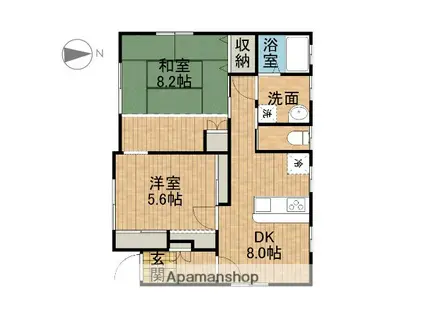 東海道本線 磐田駅 徒歩25分 1階建 築15年(2DK)の間取り写真