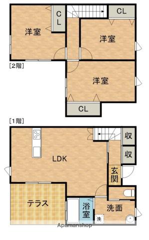 キャレブラン芳川町(3LDK)の間取り写真