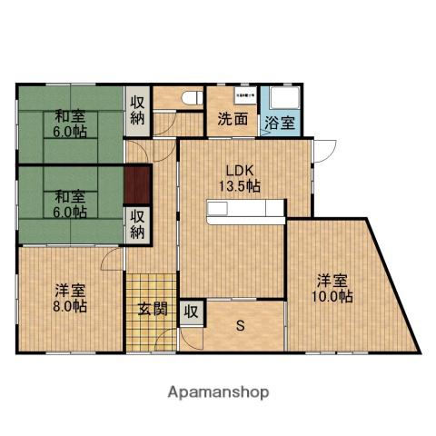 東海道本線 浜松駅 バス乗車時間:30分 日体高前バス停で下車 徒歩3分 1階建 築54年(4LDK)の間取り写真