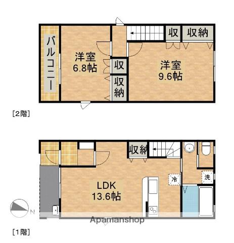 Tメゾン(2LDK)の間取り写真