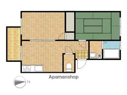 東海道本線 袋井駅 徒歩30分 1階建 築32年(2DK)の間取り写真