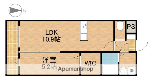 LEGRANDⅡ(1LDK/4階)の間取り写真