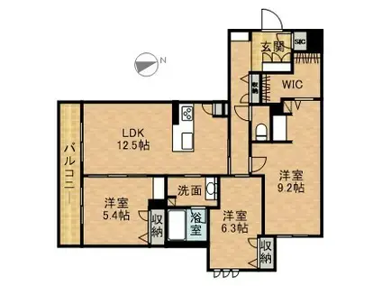 LE CHAINON(3LDK/2階)の間取り写真