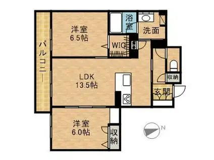 LE CHAINON(2LDK/3階)の間取り写真