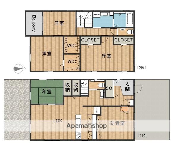 東海道本線 浜松駅 バス乗車時間:16分 四ツ池公園入口バス停で下車 徒歩12分 2階建 築12年(3LDK)の間取り写真