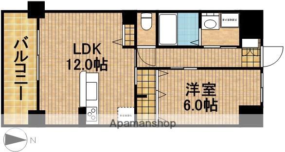 ホワイトアパートメント(1LDK/7階)の間取り写真