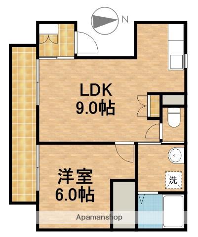 ミストラル(1LDK/1階)の間取り写真