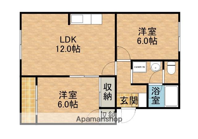 ベェスイズライフA(2LDK/1階)の間取り写真
