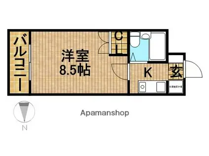 中沢シティハイツ(1K/1階)の間取り写真