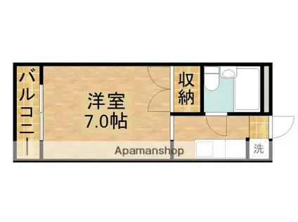 サンアベニュー富塚Ⅱ(1K/2階)の間取り写真