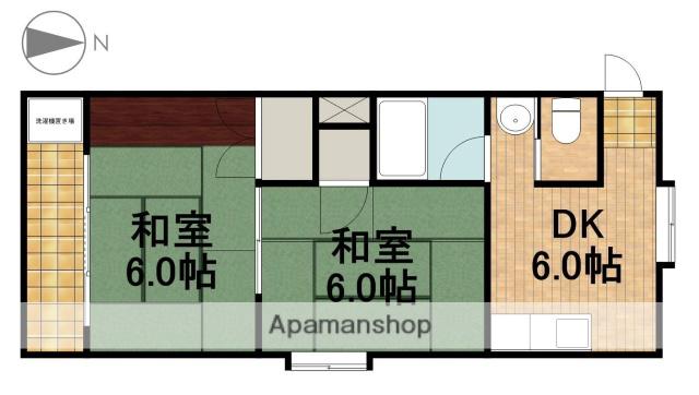 コーポPOND(2DK/2階)の間取り写真