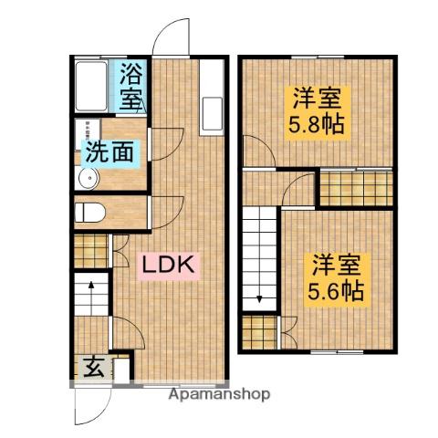 ハイムパーシモン(2LDK)の間取り写真