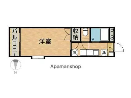 第7田畑ハイツ(1K/2階)の間取り写真