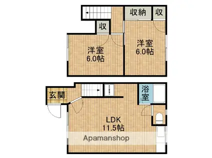 スペースエイト(2LDK)の間取り写真