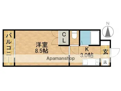 スペースG住吉(1K/1階)の間取り写真