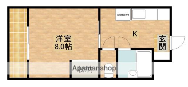 キャッスルバンブー(1DK/1階)の間取り写真