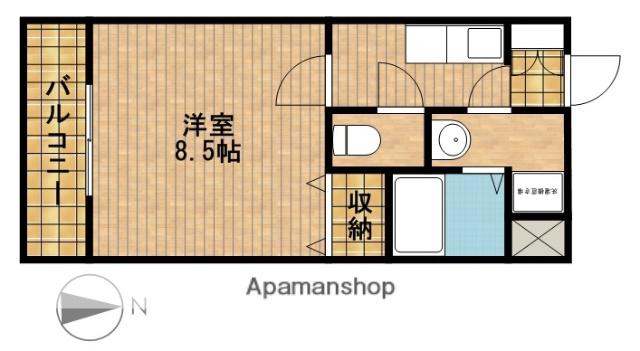 プルミエール(1K/2階)の間取り写真