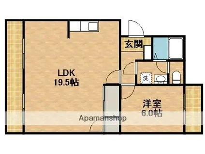 レジデンス曳馬(1LDK/3階)の間取り写真